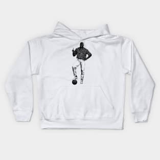 Larry Johnson || Vintage Pencil Drawing Kids Hoodie